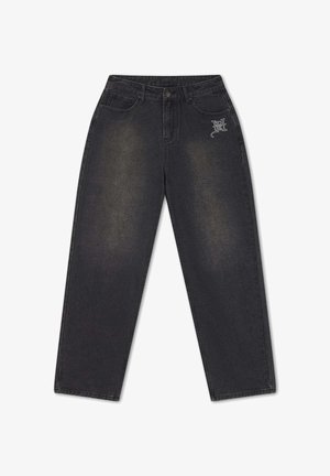 Ed Hardy, WOMENS GOTHIC CROSS WASHED RELAXED JEANS - Jeans baggy - black