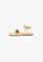 Paganisa – Sandales Fille Cuir MOD 8, Style Ville Confortable Avec Scratch, Semelle Souple