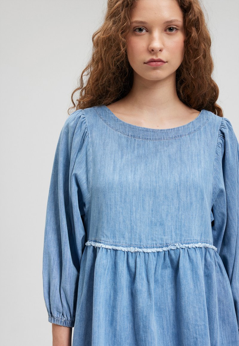 Mavi DORY - Denim dress - mid blue it denim/blue - Zalando