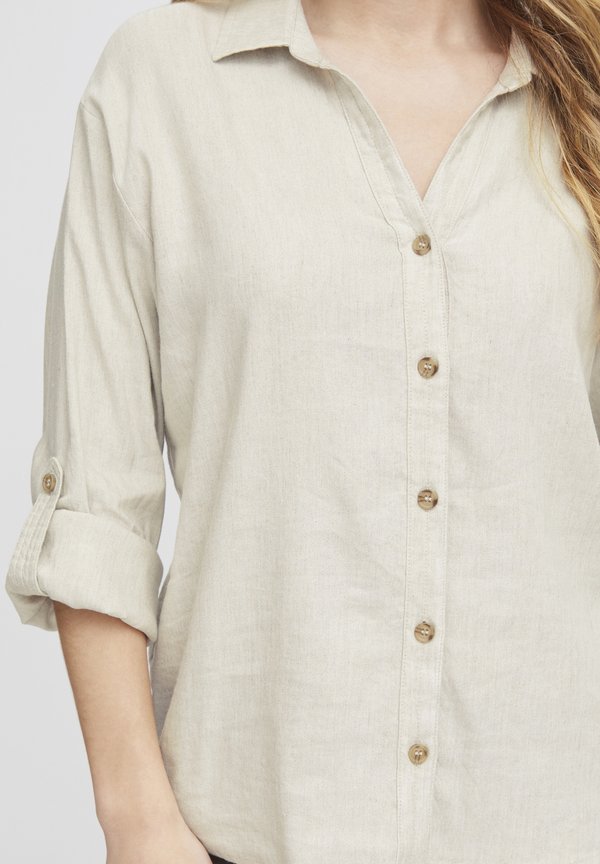 pzluca - Button-down blouse - sandshell melange3