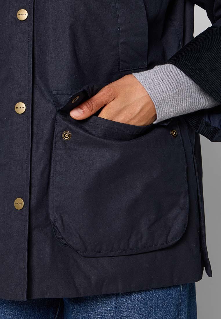 WAXED COTTON DOUBLE DECKER JACKET