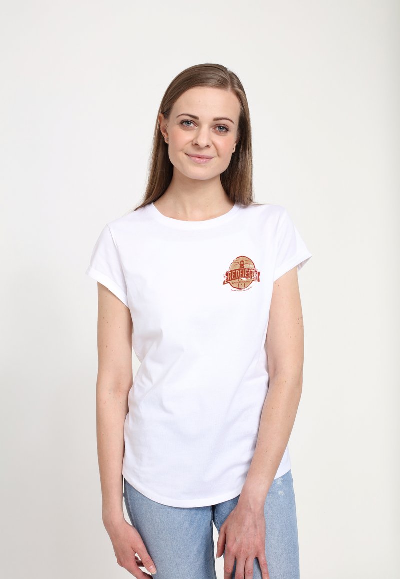 Henry Tiger OUTER BANKS REDFIELD LIGHTHOUSE Tshirt print white/wit