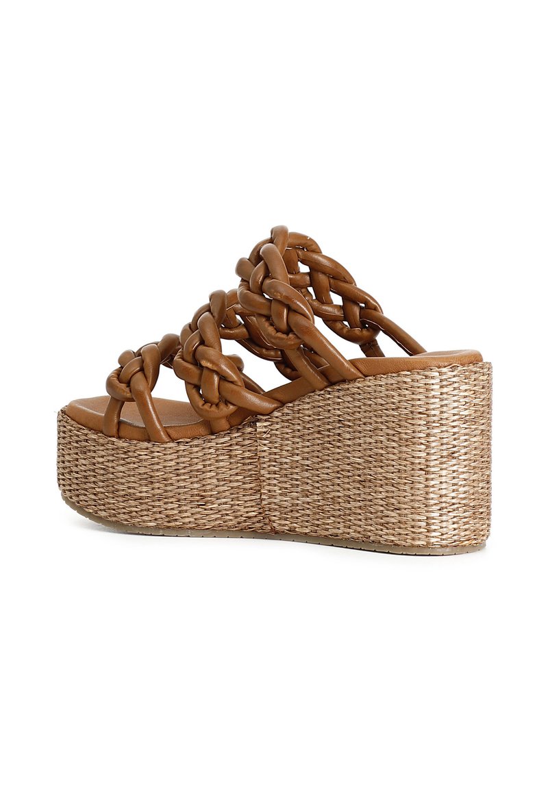 CAFèNOIR Pantolette hoch brown leather/braun