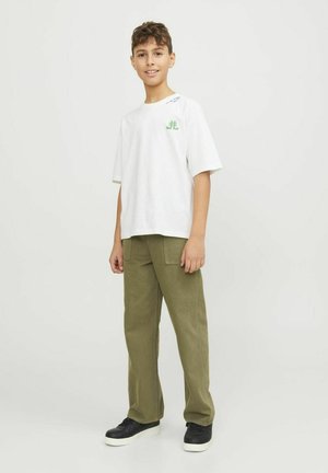Jack & Jones Junior T-shirt med print - cloud dancer