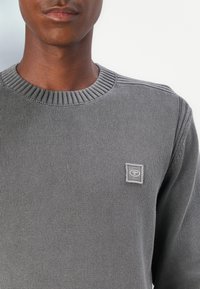 TOM TAILOR WASHED CREWNECK - Strickpullover - dark grey