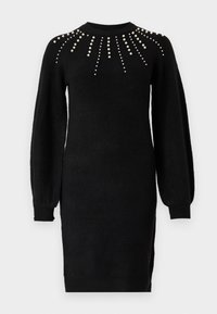 VILINNEA O NECK PEARL DRESS - Jumper dress - black