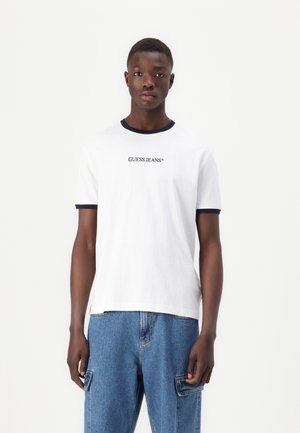 Guess Jeans LOGO - Print T-shirt - pure white