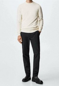 Mango Kalhoty - mottled dark grey