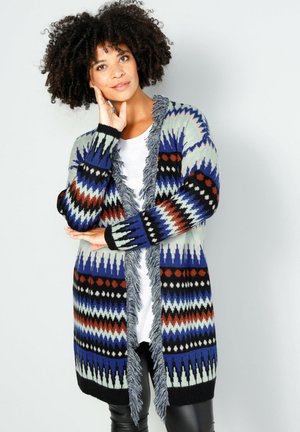 Ulla Popken Cardigan Lungo A Righe Con Scollo A V E Scritta – Maglia Fine In Cotone, Taglie Forti