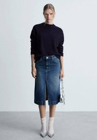 Mango Strickpullover - royal blue