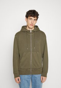 BOSS ZEFADE - Camisola com fecho - dark green