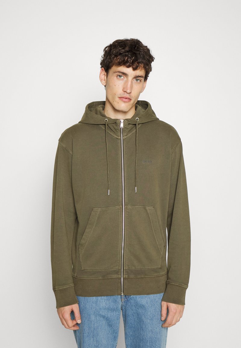 BOSS ZEFADE - Camisola com fecho - dark green