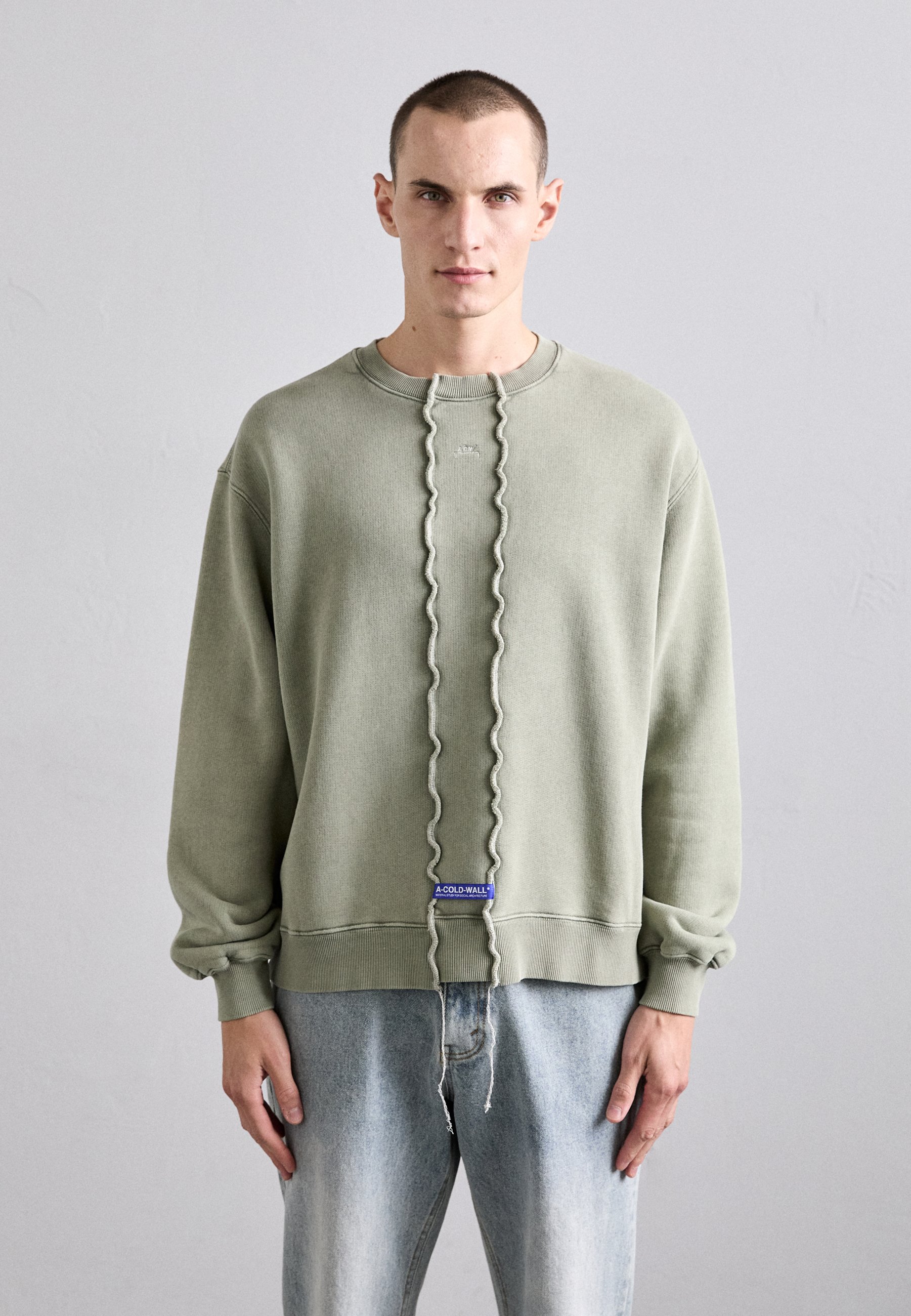 A-COLD-WALL* FRACTURE CREWNECK - Sweatshirt - grey green/olive