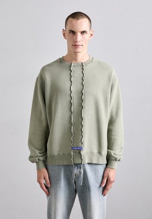 FRACTURE CREWNECK - Sweatshirt - grey green/olive green