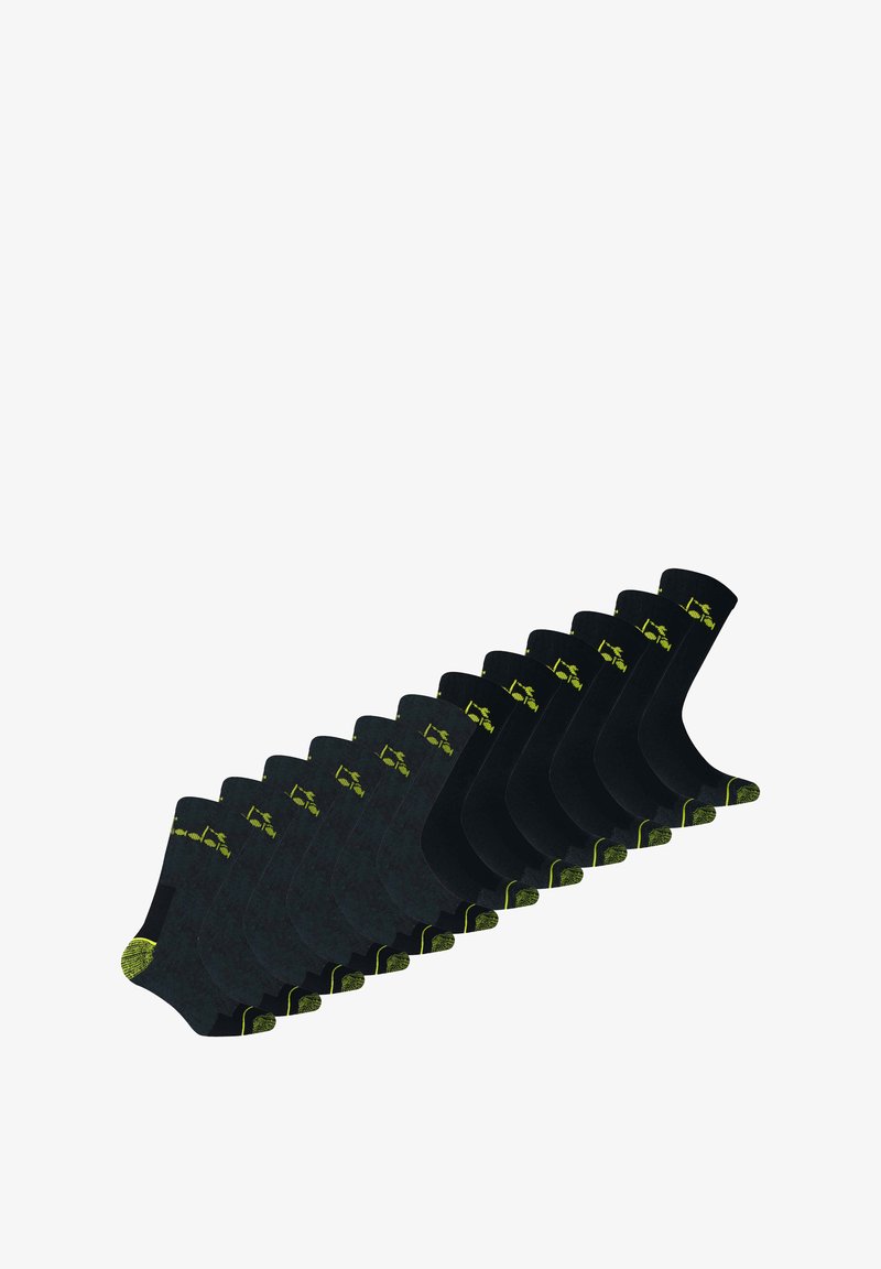 Diadora UNISEX ARBEITS 12ER PACK - LOGO EINFARBI - Socken - schwarz anthrazit