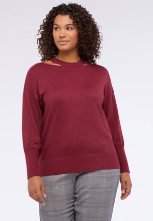 CON DETTAGLI CUT OUT - Pullover - bordeaux