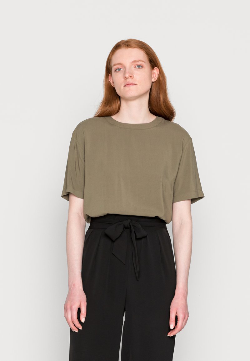TOM TAILOR EASY SHAPE Blouse dry greyish olive/kaki Zalando.nl