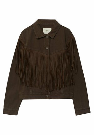MIT FRANSEN - Jeansjacka - brown
