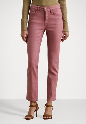 Lauren Ralph Lauren COATED HIGH RISE STRAIGHT ANKLE JEAN - Straight leg jeans - rose mauve