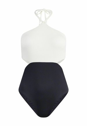 TUMMY CONTROL BACK SPLIT REGULAR FIT - Costume da bagno - black white