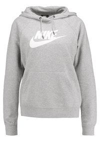 W NSW ESSNTL HOODIE PO HBR - Kapuzenpullover - dark grey heather/white