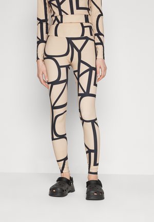 ONLKIM  - Leggings - beige/black