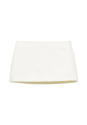 PULL&BEAR, SATIN - MINI SKIRT - A-snit nederdel - white