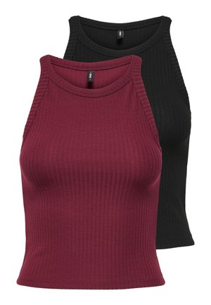 ONLY ONLEMMA S/L TOP CS JRS 2 PACK - Débardeur - black