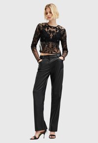 AllSaints GRETA - Maglietta a manica lunga - black