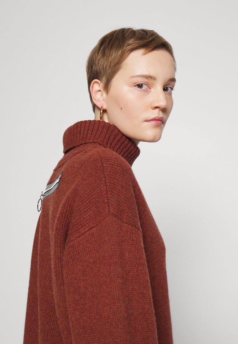 Damen Bekleidung | Christopher Kane ZIP OVERSIZED Strickpullover brown/braun - VI11634 Damen Bekleidung | Christopher Kane ZIP OVERSIZED Strickpullover brown/braun - VI11634