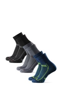 DISTANCE RUNNING 3 PACK - Urheilusukat - multicolor/black grey/blue yellow/grey black