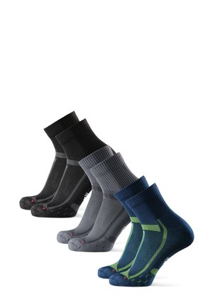DISTANCE RUNNING 3 PACK - Chaussettes de sport - multicolor/black grey/blue yellow/grey black