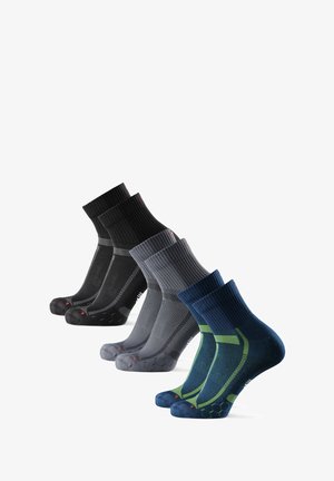 DISTANCE RUNNING 3 PACK - Calcetines de deporte - multicolor/black grey/blue yellow/grey black