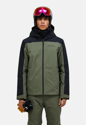 Peak Performance, M MAROON BLOCKED HIPE® 2L INSULATED SHELL JACKET - Snowboard jacket - pine needle