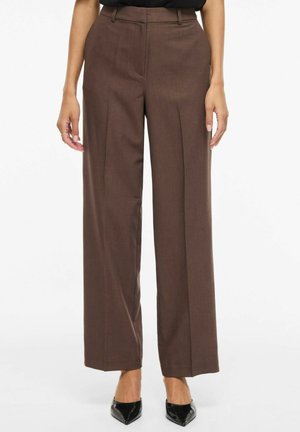 VILA VISIFFE HW STRAIGHT PANTS - NOOS - Pantalon classique - coffee bean