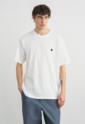 MADISON - Tricou basic - white/black