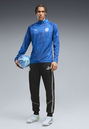 Puma, OLYMPIQUE DE MARSEILLE AUFWÄRMOBERTEIL MIT REISSVERSCHLUSS BIS ZUM HALS - Maglietta a manica lunga - team royal- white