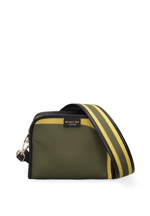My Best Bag, ATENA - CROSSBODY-BAG - Skuldertasker - green/metallic gold solid