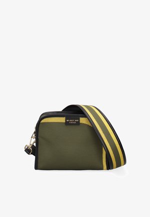 My Best Bag, ATENA - CROSSBODY-BAG - Umhängetasche - green/metallic gold solid
