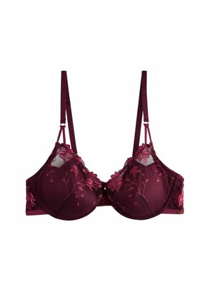 FIT - EMBROIDERY - Balconette melltartó - berry red