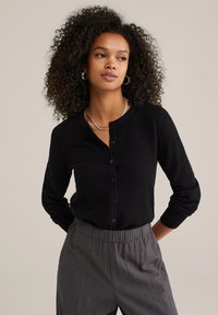 WE Fashion Vesta na kopčanje - black