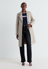 Vero Moda VMFORTUNESARA LONG COAT - Klasični plašč - silver mink melange