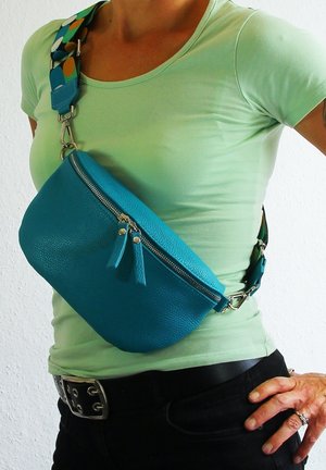 DrachenLeder Sac bandoulière - türkis mehrfarbi