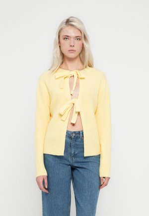 PCSILLY TIE - Cardigan - pale banana melange