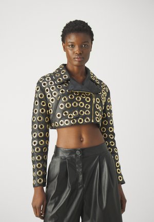 MOSCHINO JACKET - Veste en cuir - fantasy black