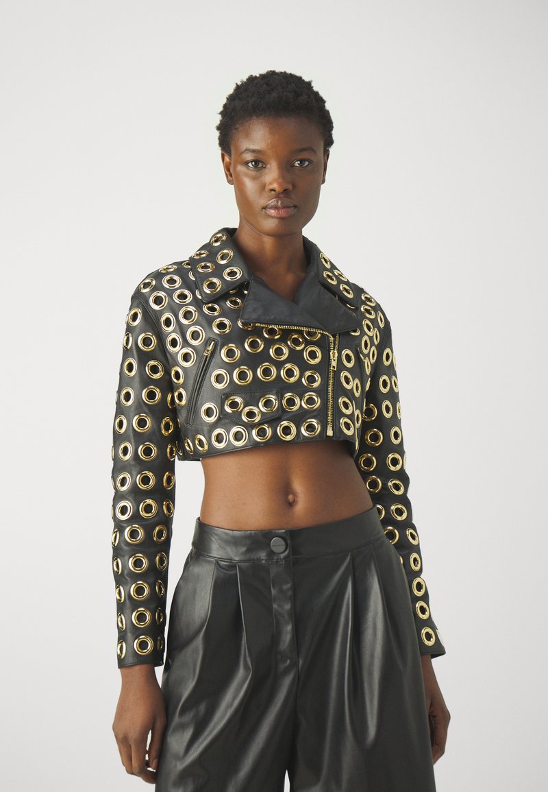 MOSCHINO JACKET - Jachetă piele - fantasy black