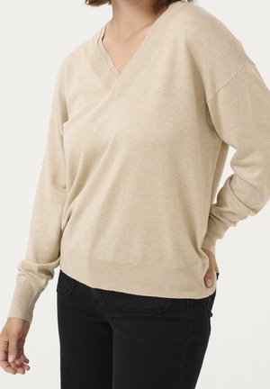 Svetr - mottled beige