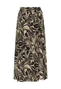Kaffe CELIA - Velika suknja - feather gray black graphic