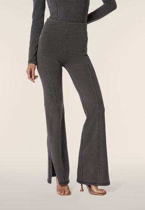WR.UP® FLARE PUSH-UP - Jeggings - medium grey denim black seams