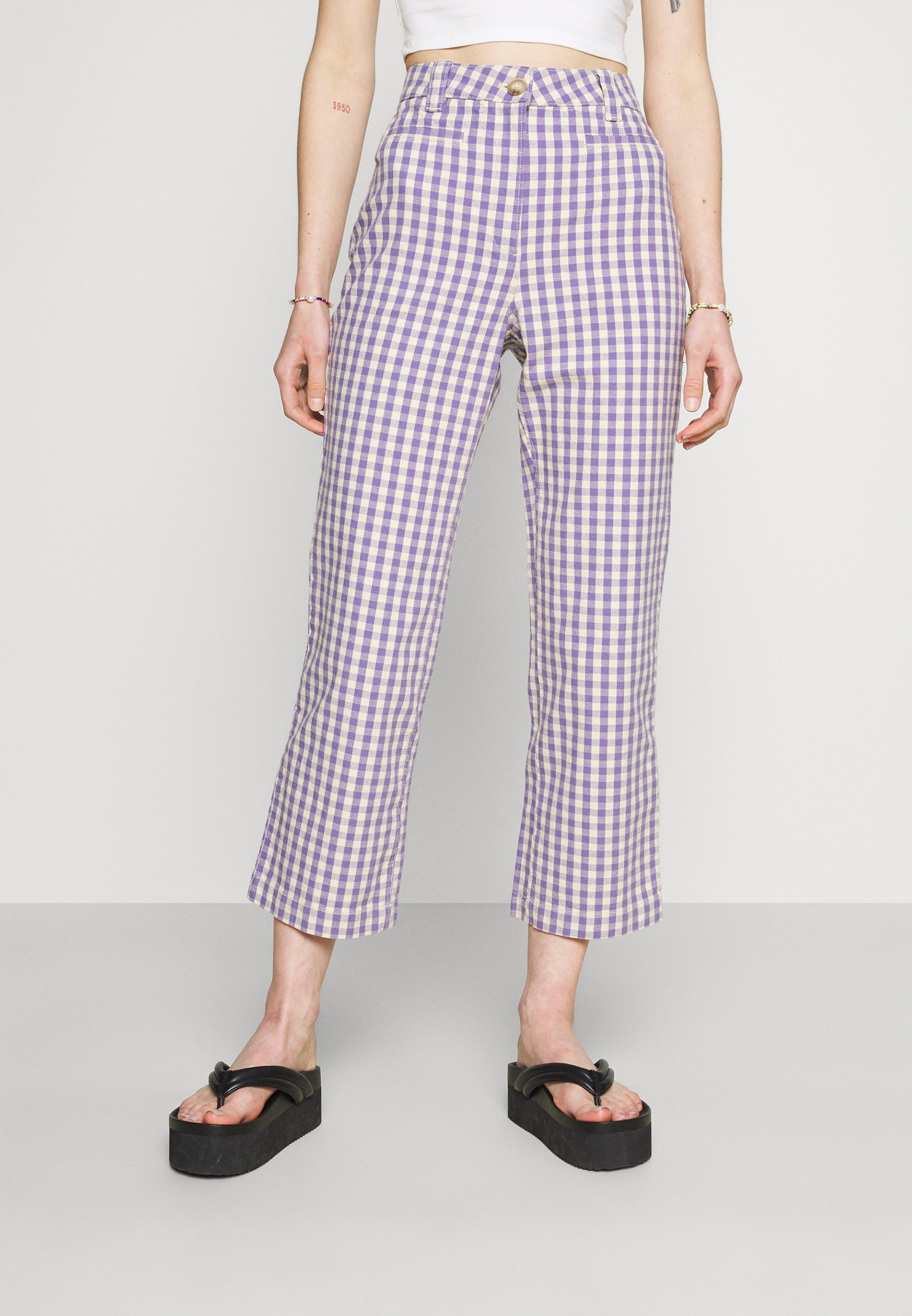 Monki MINA TROUSERS - Trousers - lilac 